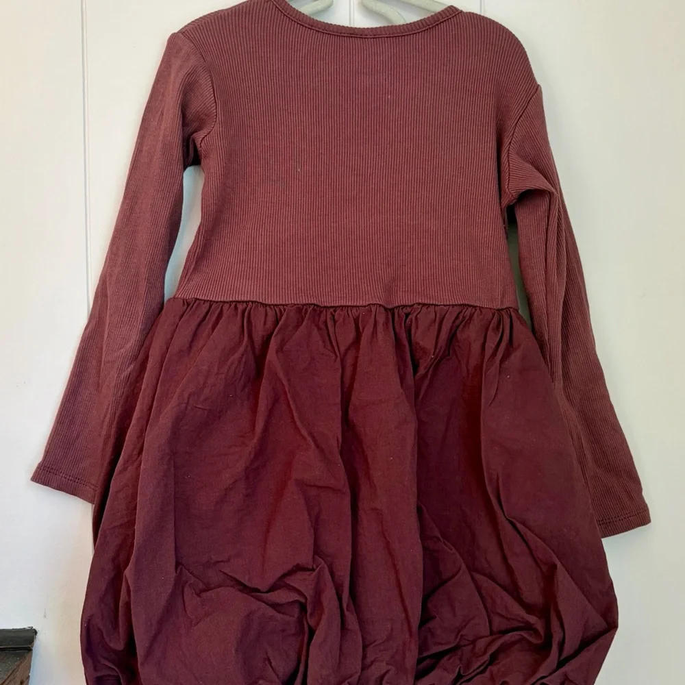 Zara Kids Long Sleeve Maroon Dress - Picture 5 of 5